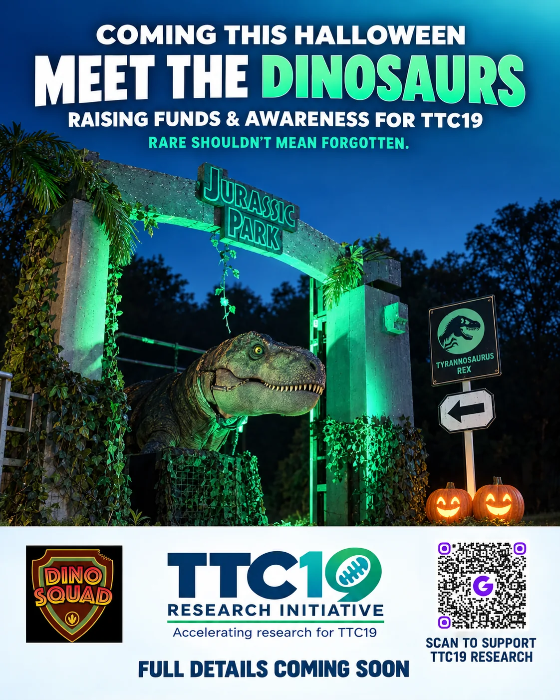 Meet the Dinosaurs, Halloween fundraiser for TTC19