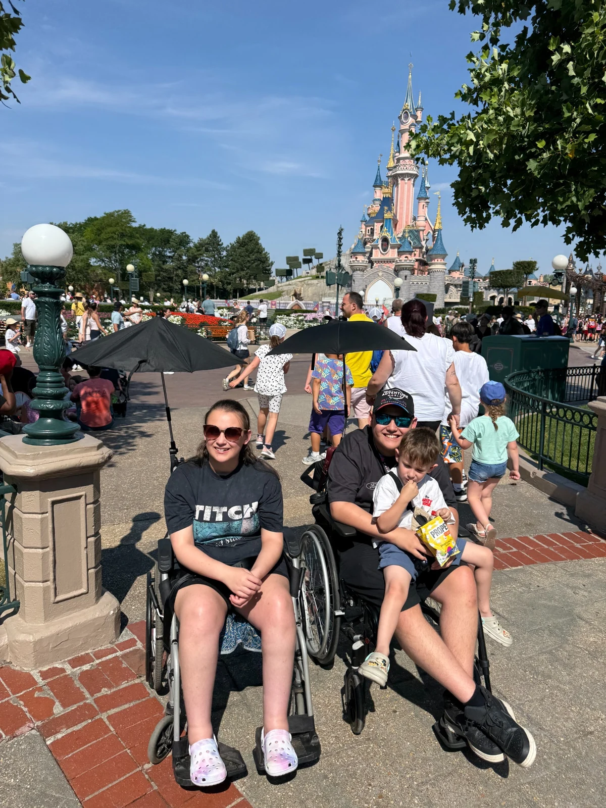 William and Scarlett with family at Disneyland Paris